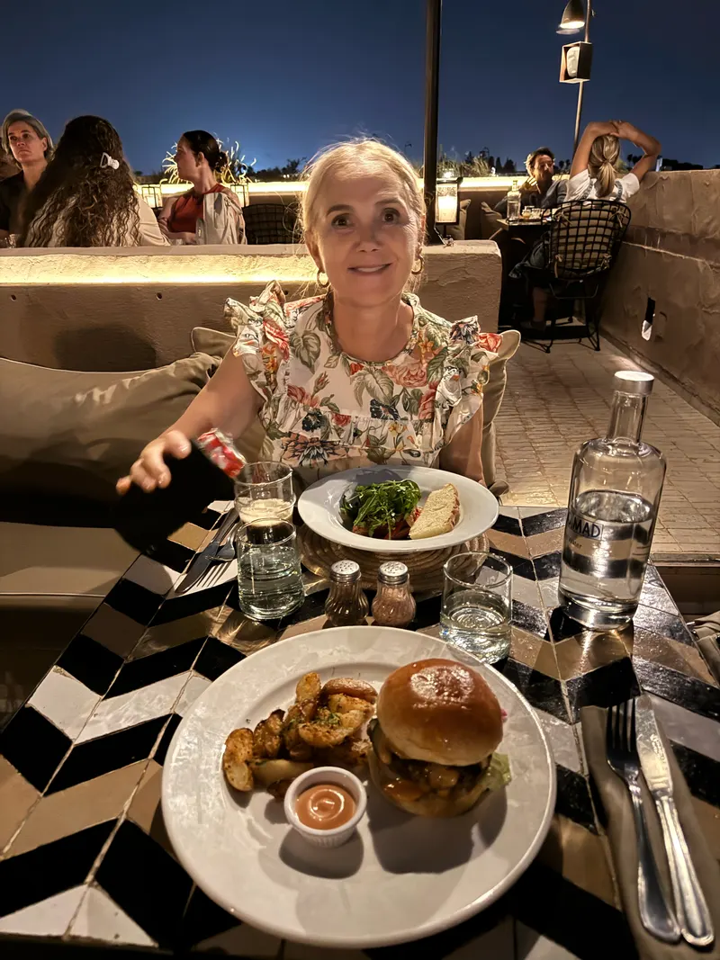 Food at Nomad rooftop restaurant, Marrakech