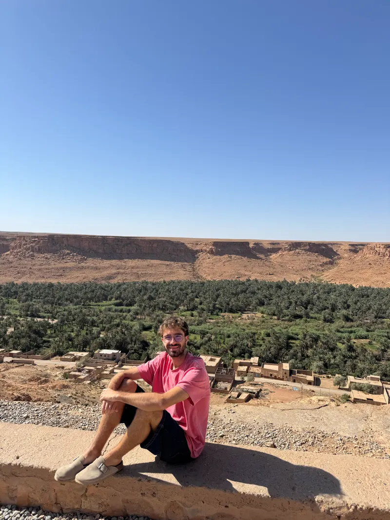 Standing in front of Palm Valley, Morocco