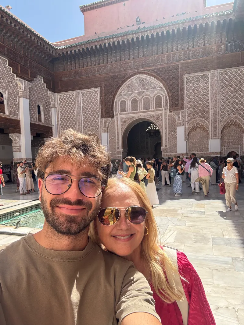 Selfie in front of Madrassa Ben Youssef, Marrakech